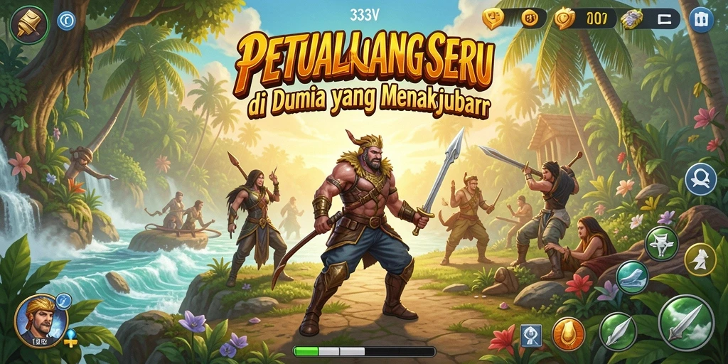 Tampilan screenshot menunjukkan gameplay seru dalam 333V yang menantang.