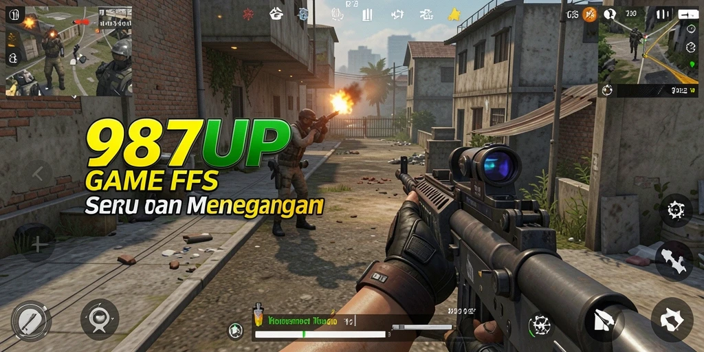 Screenshot gameplay menampilkan aksi menegangkan dalam 987UP.