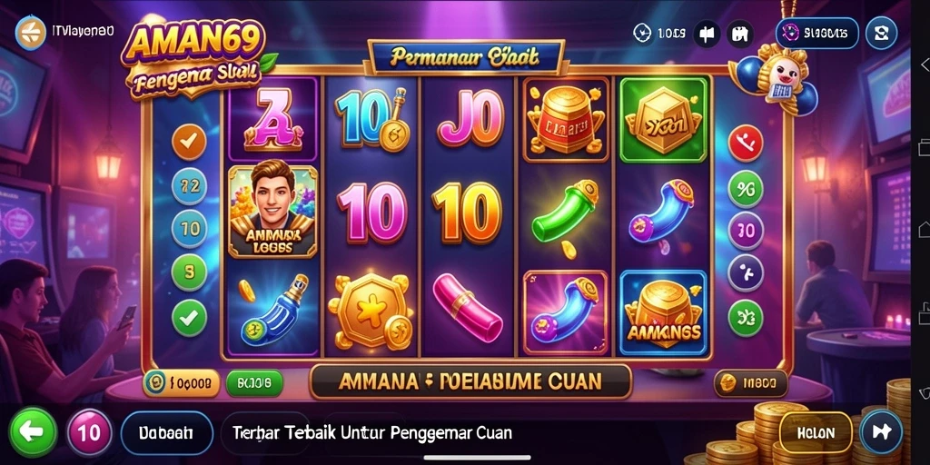 Screenshot AMAN69 menampilkan gameplay Slot yang seru dan mendebarkan.
