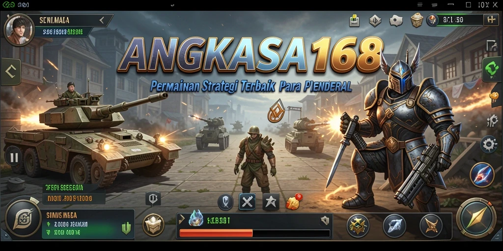 Screenshot gameplay ANGKASA168 menunjukkan strategi mendalam dan taktik pertempuran.