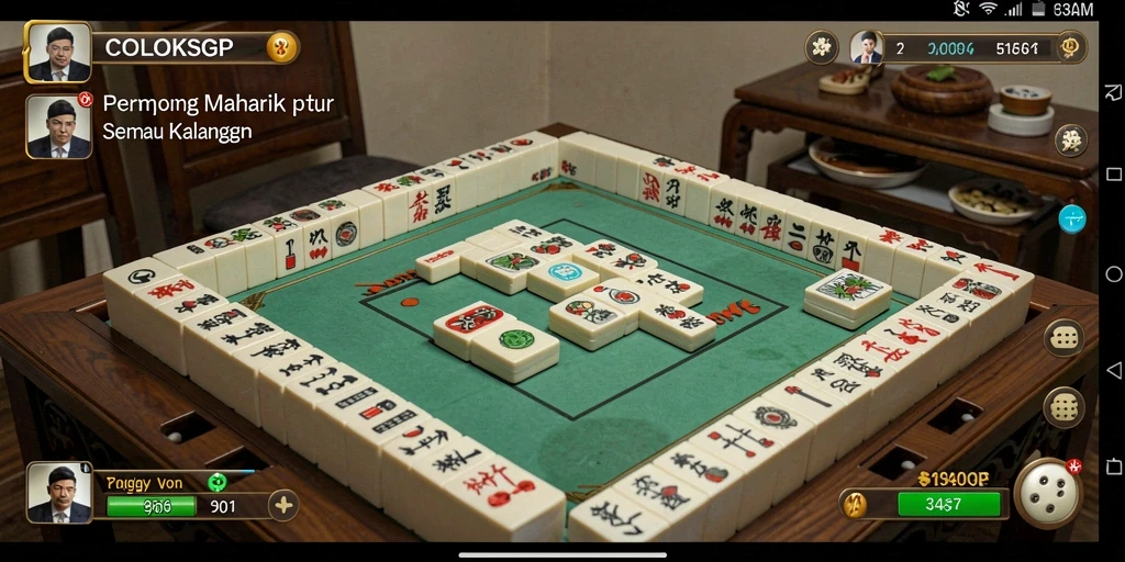 Screenshot gameplay COLOKSGP dengan desain Mahjong yang menarik.