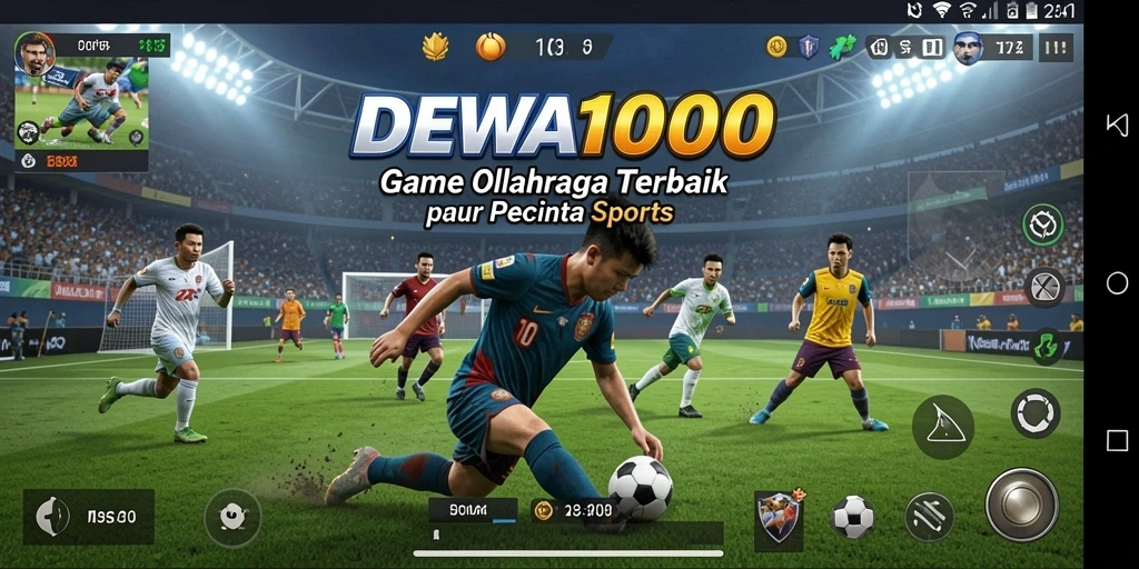 Tangkapan layar gameplay DEWA1000 dengan aksi seru di lapangan.