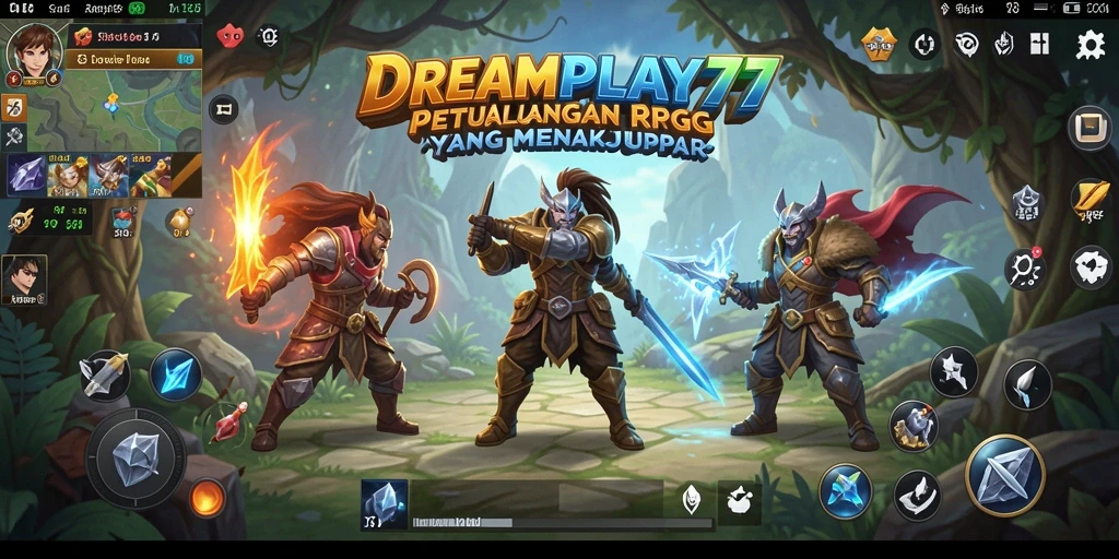 Tampilan gameplay RPG yang memukau dari DREAMPLAY77.