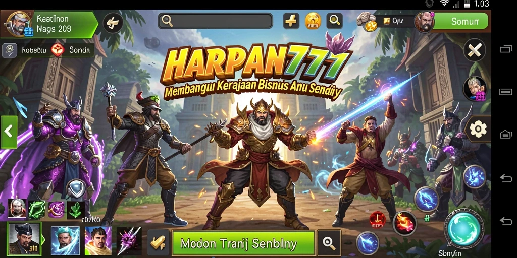 Tampilan gameplay HARAPAN777 yang menonjolkan strategi bisnis.