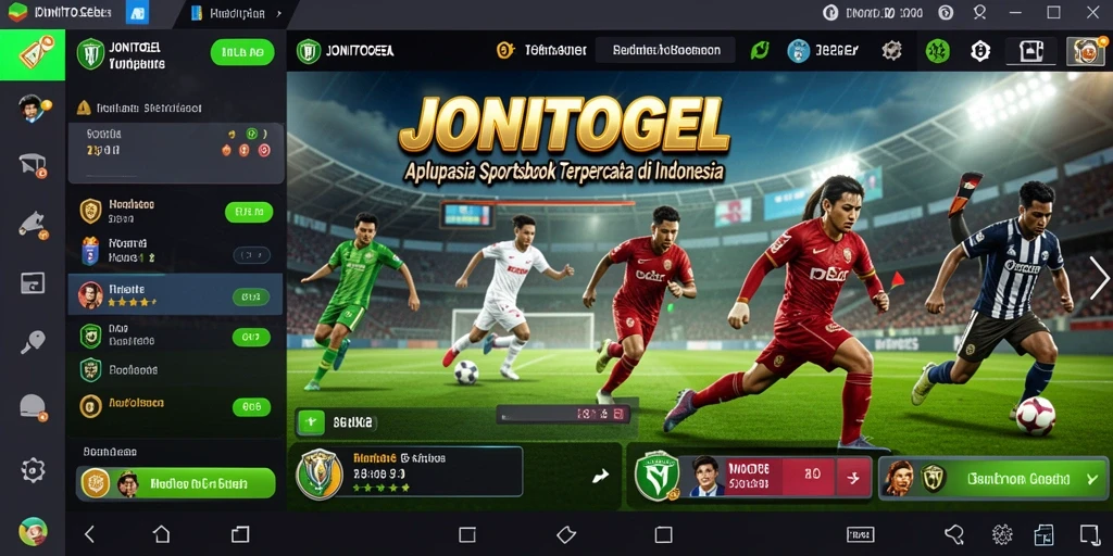 Tampilan antarmuka aplikasi JONITOGEL yang menarik saat taruhan.