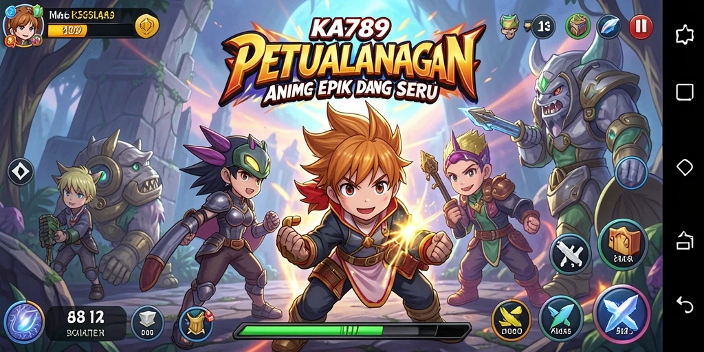 Gameplay KA789 yang menampilkan pertarungan karakter anime yang seru.