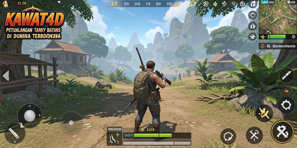 Tampilan mendalam dari gameplay KAWAT4D yang menampilkan dunia terbuka.