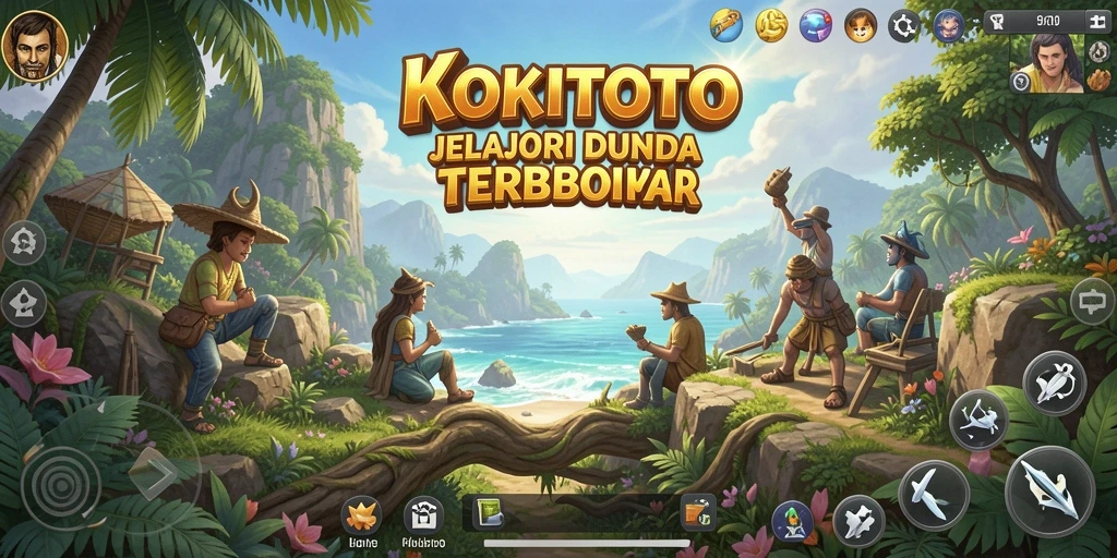 Tampilan gambar utama KOKITOTO dengan pemandangan indah dunia terbuka.