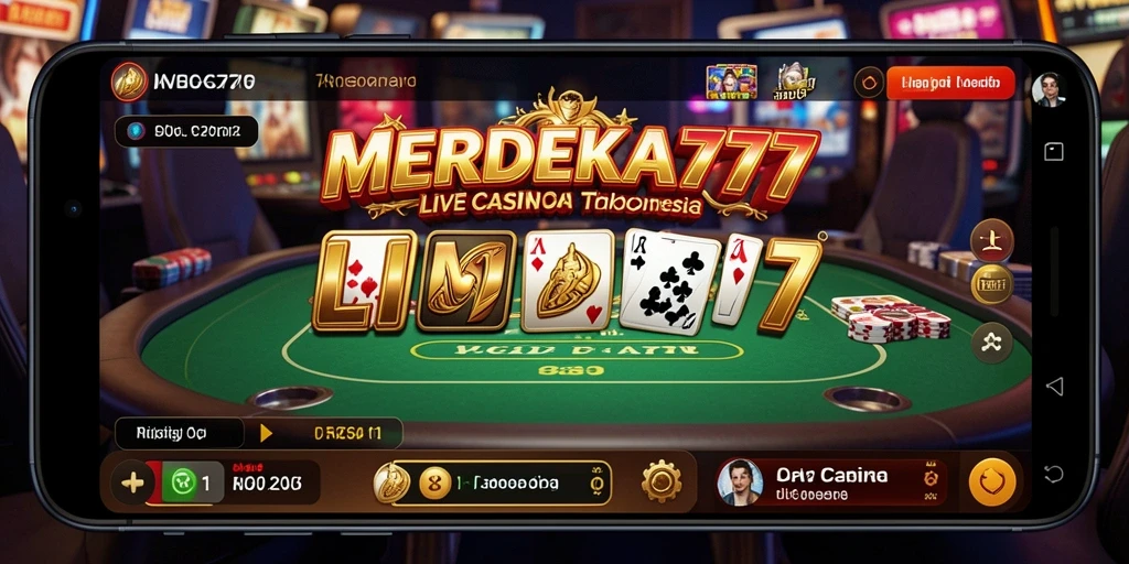 Tampilan gameplay Live Casino MERDEKA777 dengan dealer langsung yang menarik.