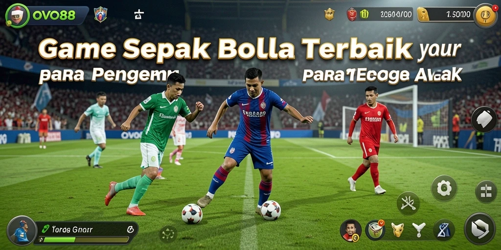 Tampilan gameplay menarik OVO88 dengan aksi sepak bola yang penuh semangat.