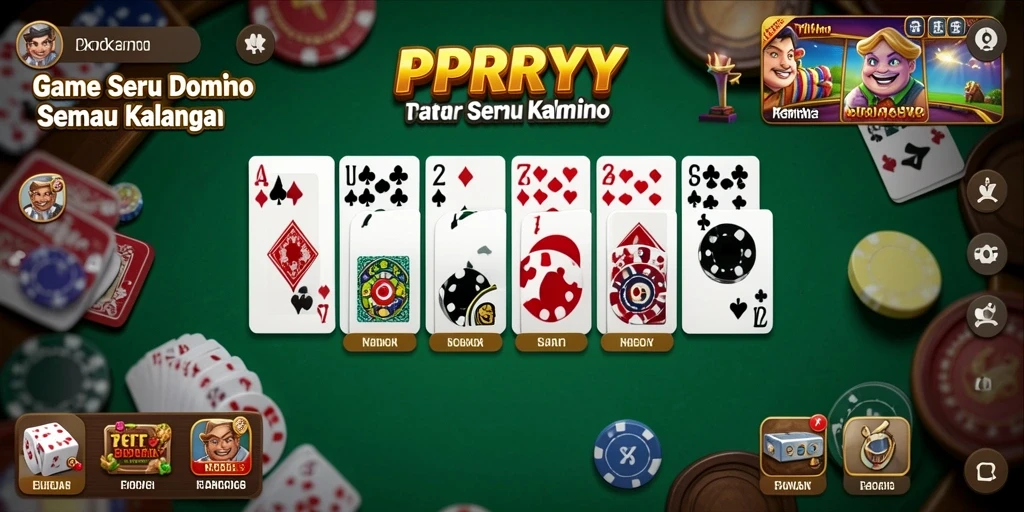 Screenshot utama PPRRYY menampilkan gameplay menarik Domino.