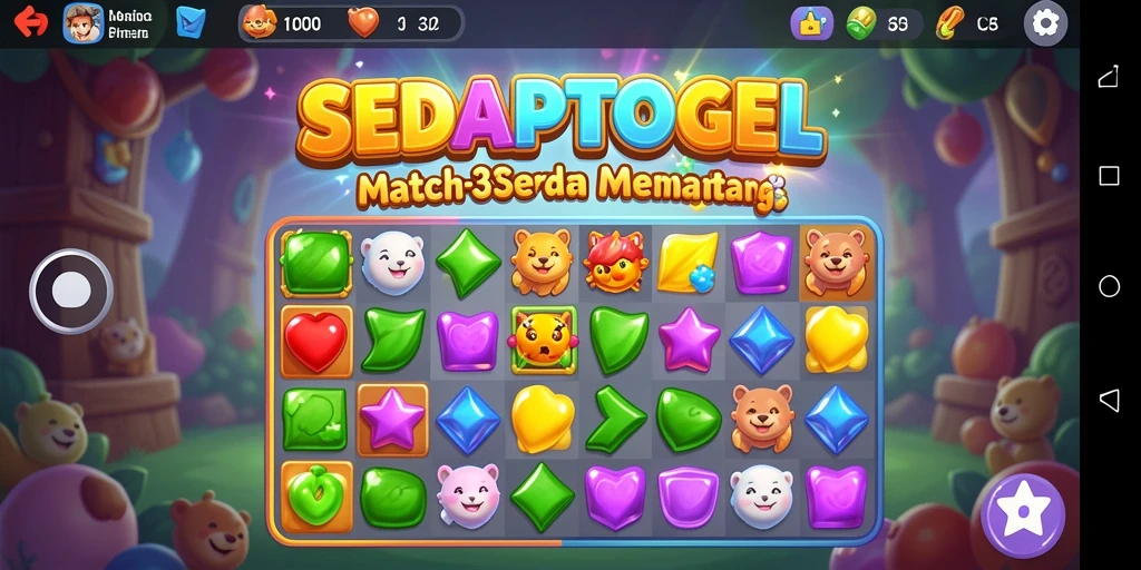 Tangkapan layar gameplay SEDAPTOGEL yang menampilkan keseruan mencocokkan objek.
