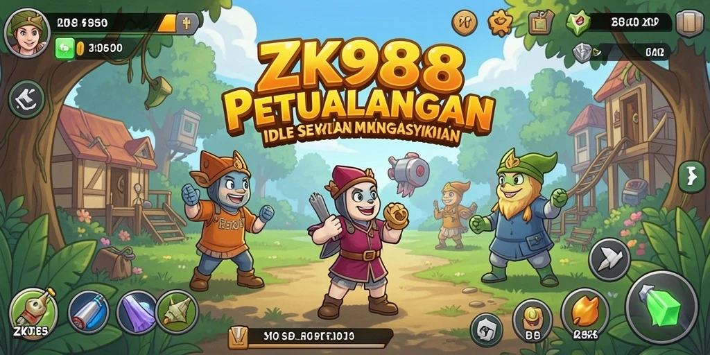 Tampilan gameplay ZK988 yang seru dan penuh aksi dalam dunia Idle.